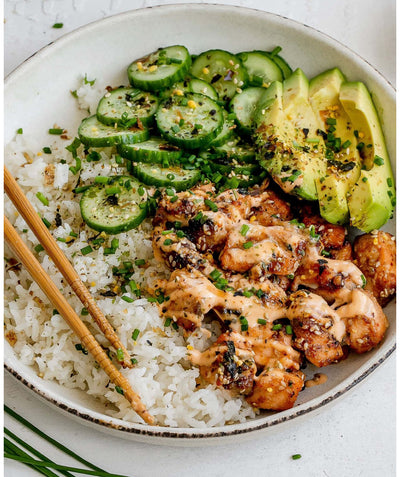 Ginger Salmon Kimchi Bowl