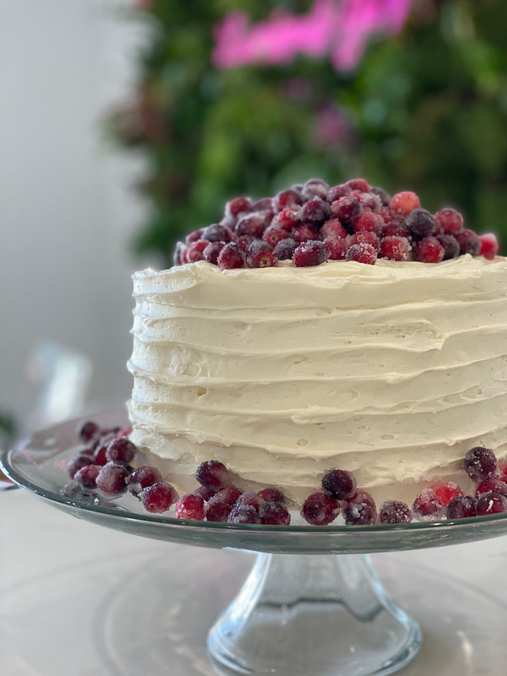 White Chocolate Cranberry Cake  a