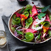 Party Size Watermelon Strawberry Feta Salad